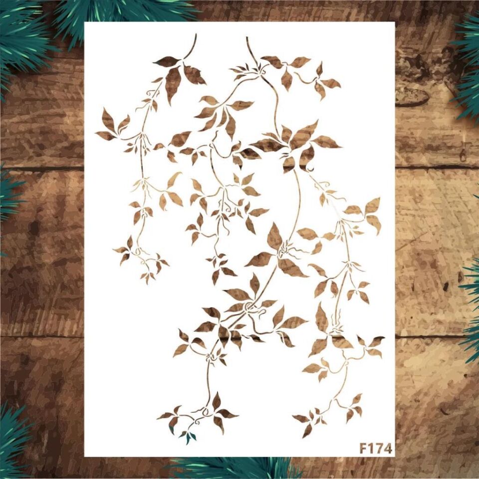 Çiçek Desen Stencil Şablon (35x50) F-174