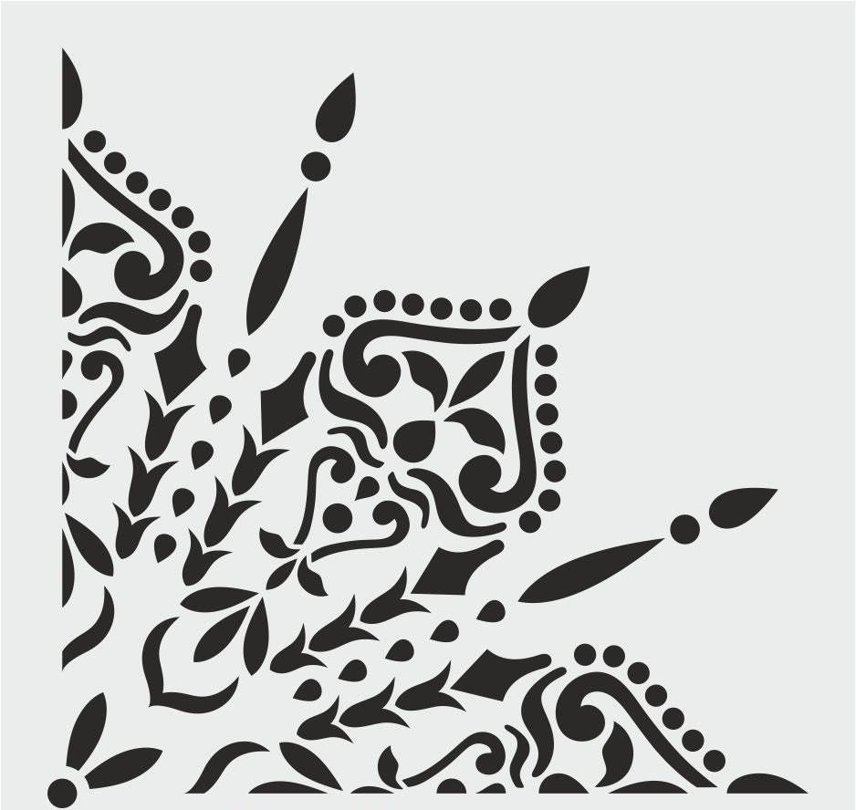 Mandala Duvar Dekor Stencil Şablon (40x40) MA-111