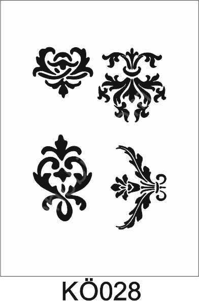 Köşe Desenler Stencil Şablon (21x30) KÖ-028