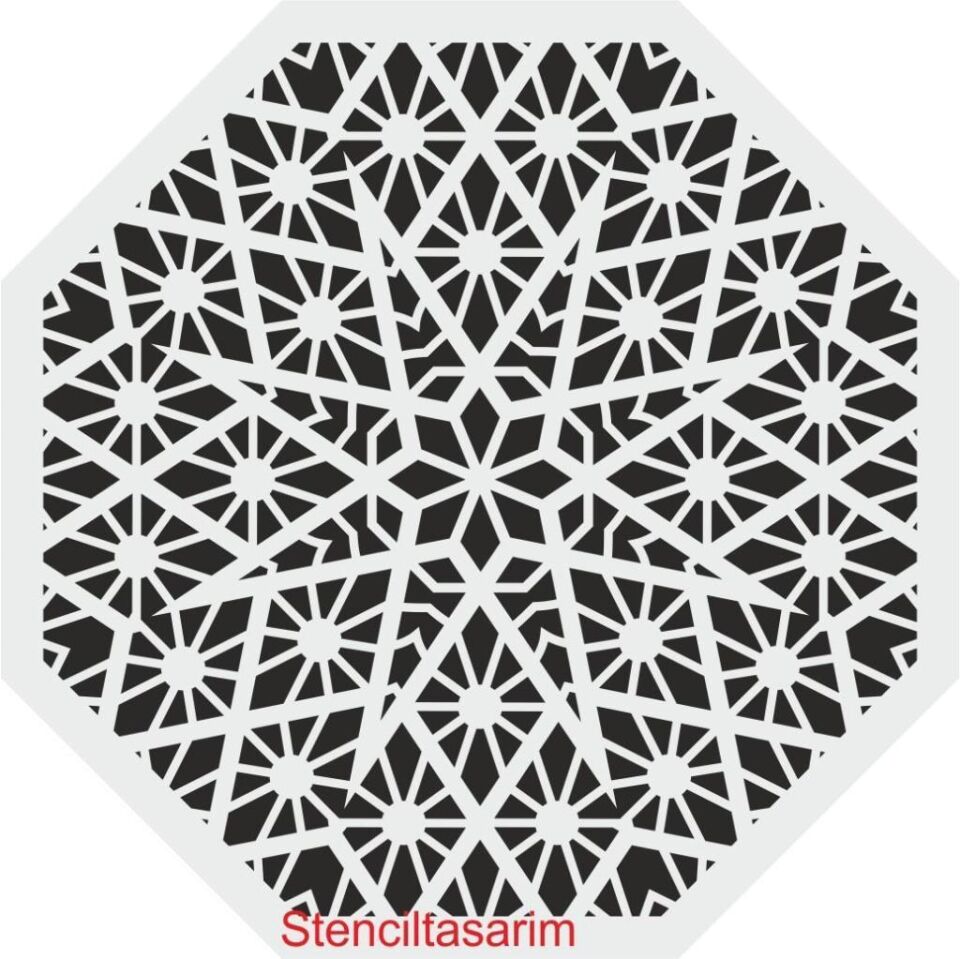 Mandala Duvar Dekor Stencil Şablon (40x40) MA-114