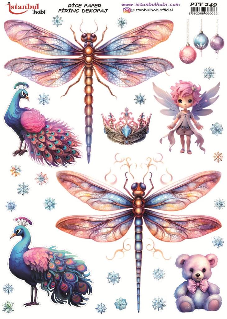 Pirinç Dekopaj Kağıdı 30x42cm PTY-249 Yılbaşı