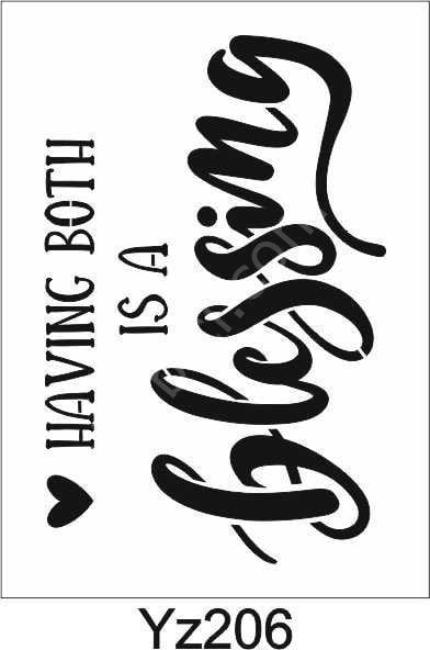 Yazı Desenler Stencil Şablon (21x30) YZ-206