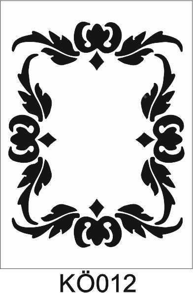 Köşe Desenler Stencil Şablon (21x30) KÖ-012