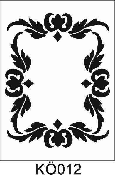 Köşe Desenler Stencil Şablon (21x30) KÖ-012