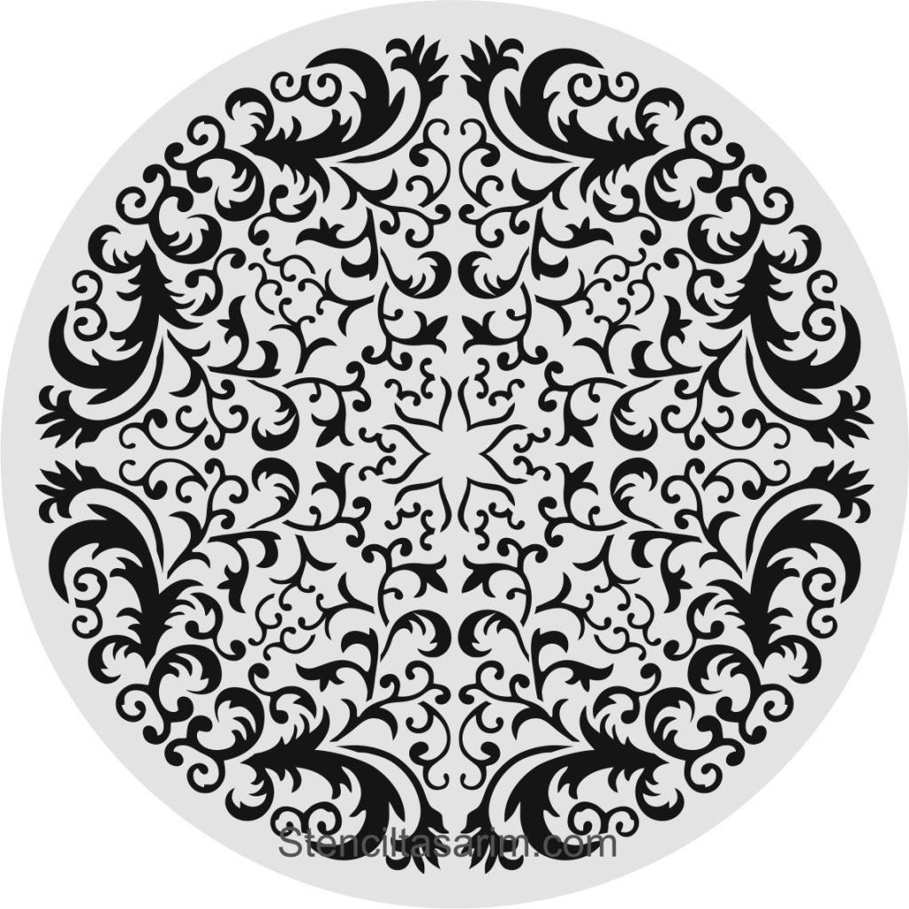 Mandala Duvar Dekor Stencil Şablon (40x40) MA-115