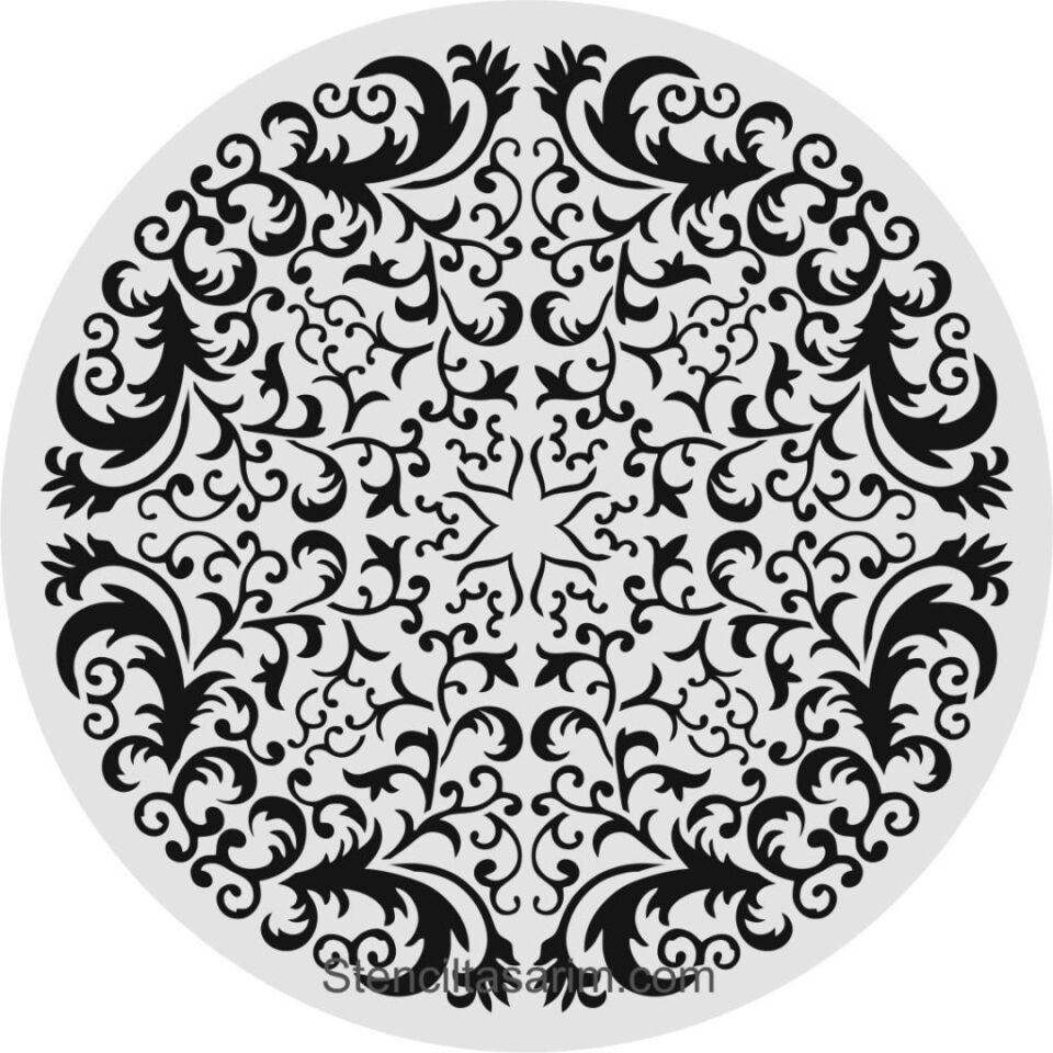Mandala Duvar Dekor Stencil Şablon (40x40) MA-115