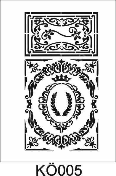 Köşe Desenler Stencil Şablon (21x30) KÖ-005