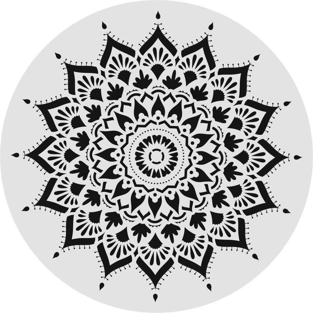 Mandala Duvar Dekor Stencil Şablon (40x40) MA-117