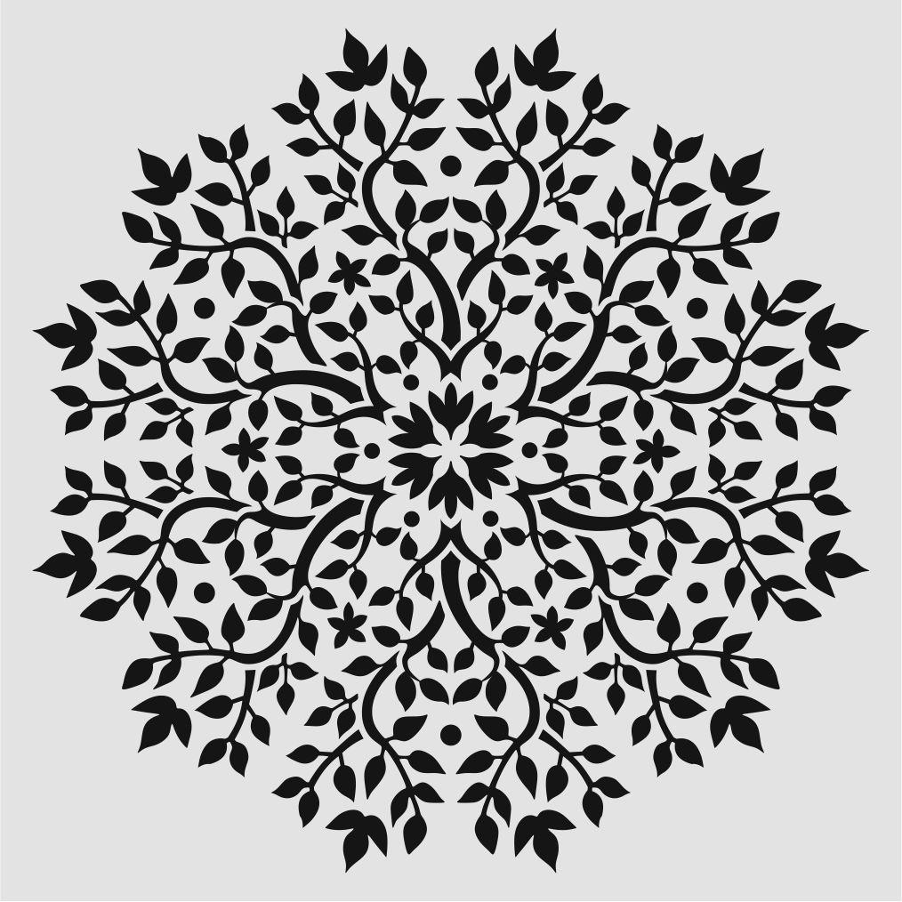 Mandala Duvar Dekor Stencil Şablon (40x40) MA-118
