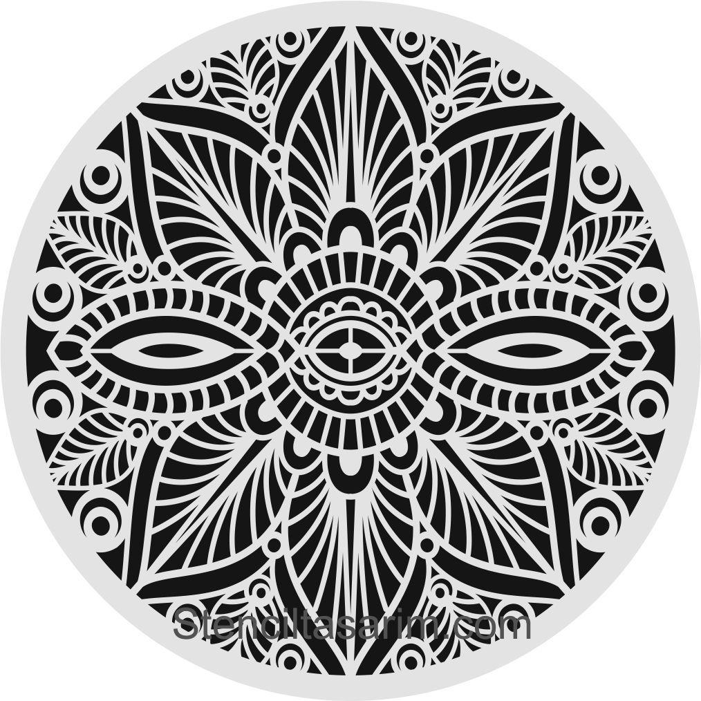 Mandala Duvar Dekor Stencil Şablon (40x40) MA-116