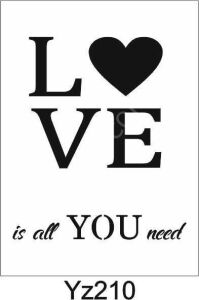 Yazı Desenler Stencil Şablon (21x30) YZ-210