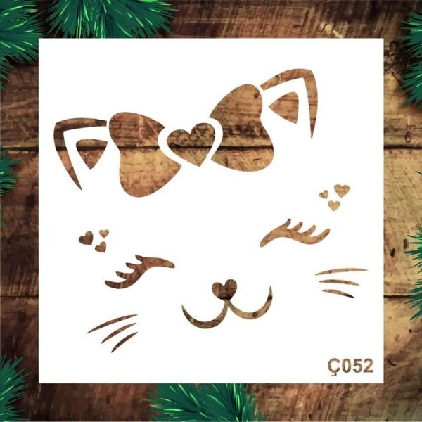 Çocuk Desen Stencil Şablon (25x25) Ç-052
