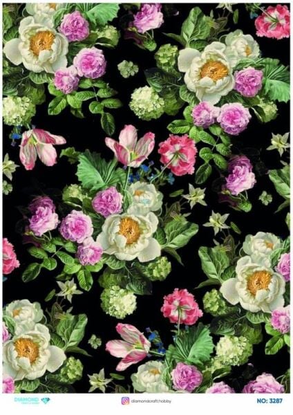 Diamond Pirinç Dekopaj Kağıdı - 3287