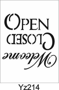 Yazı Desenler Stencil Şablon (25x25) YZ-214