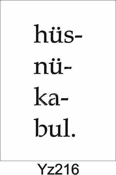 Yazı Desenler Stencil Şablon (15x30) YZ-216