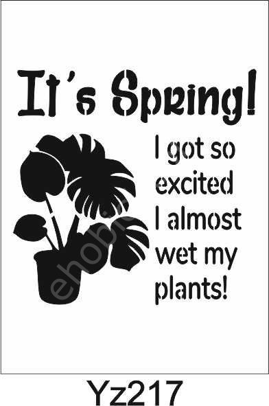 Yazı Desenler Stencil Şablon (25x25) YZ-217