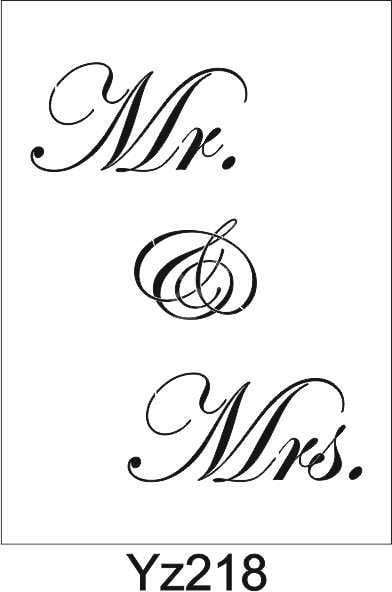 Yazı Desenler Stencil Şablon (21x30) YZ-218