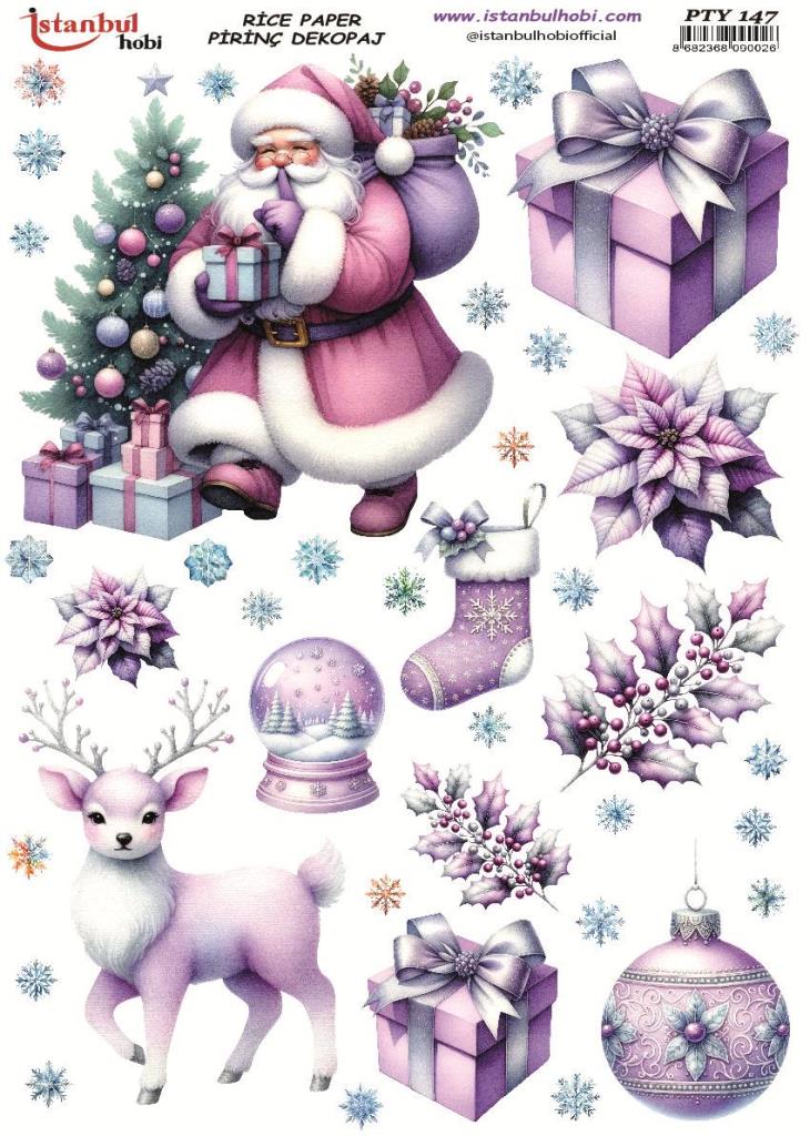 Pirinç Dekopaj Kağıdı 30x42cm PTY-147 Yılbaşı