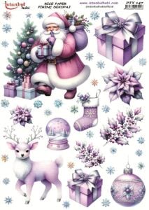 Pirinç Dekopaj Kağıdı 30x42cm PTY-147 Yılbaşı