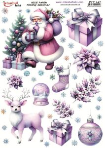 Pirinç Dekopaj Kağıdı 30x42cm PTY-147 Yılbaşı