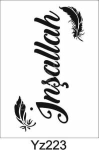 Yazı Desenler Stencil Şablon (15x30) YZ-223