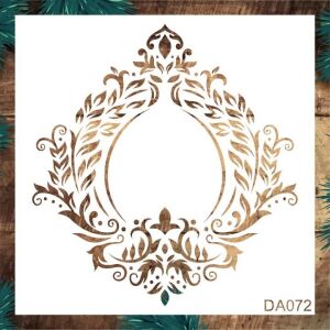 Damask Desen Stencil Şablon (30x30) DA-072
