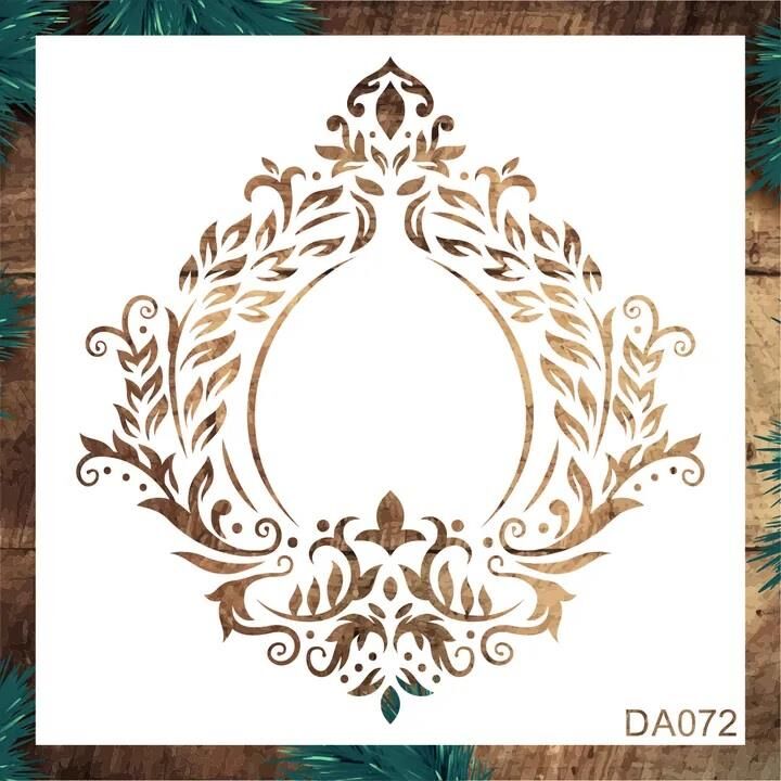 Damask Desen Stencil Şablon (30x30) DA-072