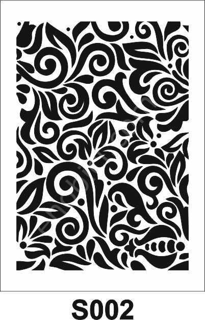 Diğer Karışık Desenler Stencil Şablon (21x30) S-002