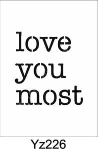 Yazı Desenler Stencil Şablon (25x25) YZ-226