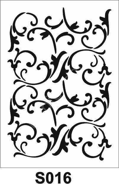 Diğer Karışık Desenler Stencil Şablon (21x30) S-016