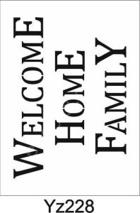 Yazı Desenler Stencil Şablon (21x30) YZ-228