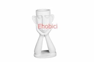 Polyester Elleri Yüzünde Soyut Saksı 25x12cm HYK610