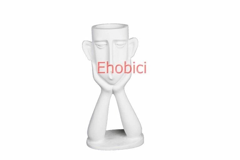 Polyester Elleri Yüzünde Soyut Saksı 25x12cm HYK610