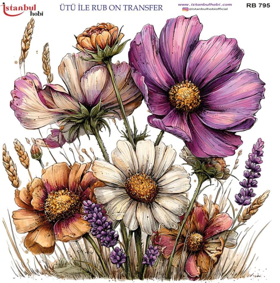 Ütü ile Rub On Transfer Kağıdı 30x30cm RB-795