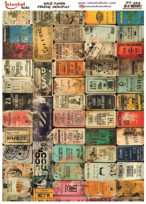Pirinç Dekopaj Kağıdı 30x42cm PT-354 Yazı Mühür