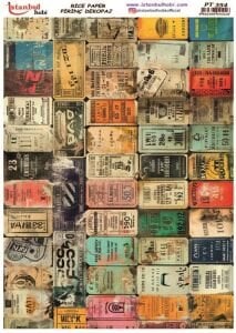 Pirinç Dekopaj Kağıdı 30x42cm PT-354 Yazı Mühür