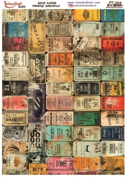 Pirinç Dekopaj Kağıdı 30x42cm PT-354 Yazı Mühür