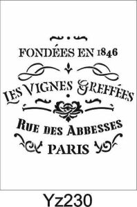 Yazı Desenler Stencil Şablon (25x25) YZ-230