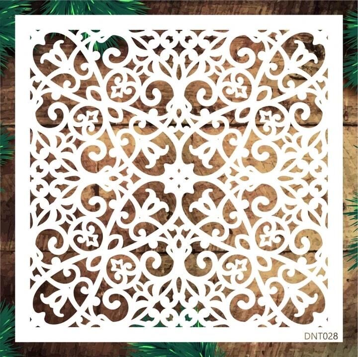 Dantel Desen Stencil Şablon (25x25) DNT-028