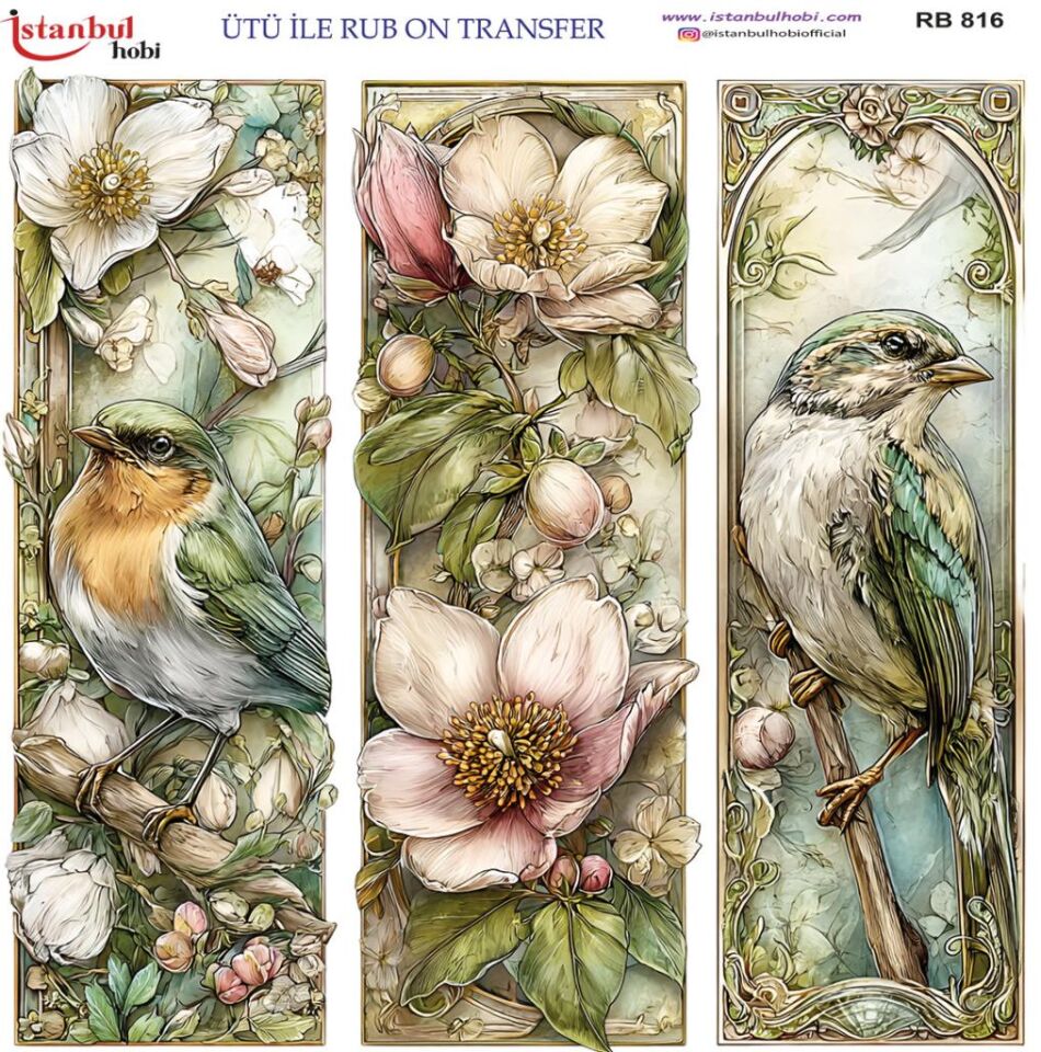 Ütü ile Rub On Transfer Kağıdı 30x30cm RB-816