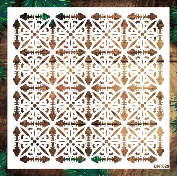 Dantel Desen Stencil Şablon (25x25) DNT-029