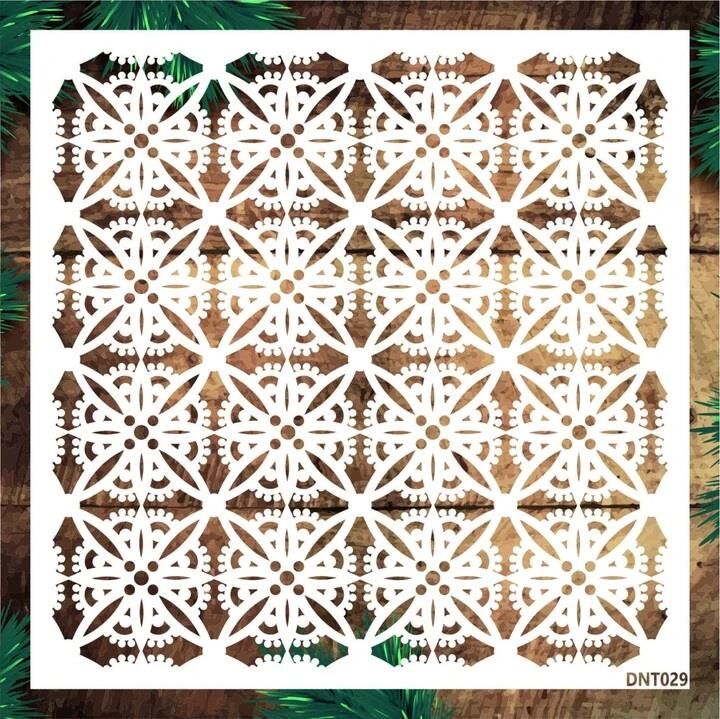 Dantel Desen Stencil Şablon (25x25) DNT-029