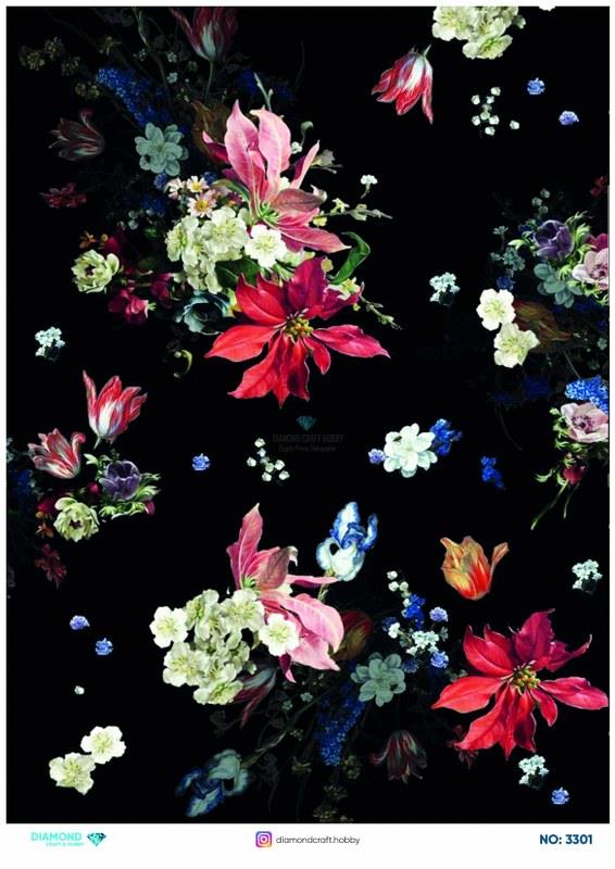 Diamond Pirinç Dekopaj Kağıdı - 3301