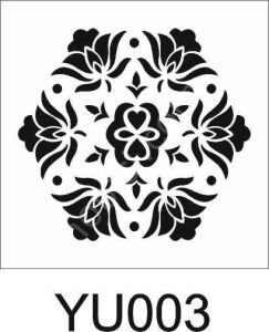 Yuvarlak Desenler Stencil Şablon (25x25) YU-003
