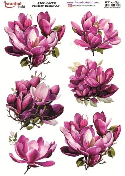 Pirinç Dekopaj Kağıdı 30x42cm PT-1763 Çiçekler