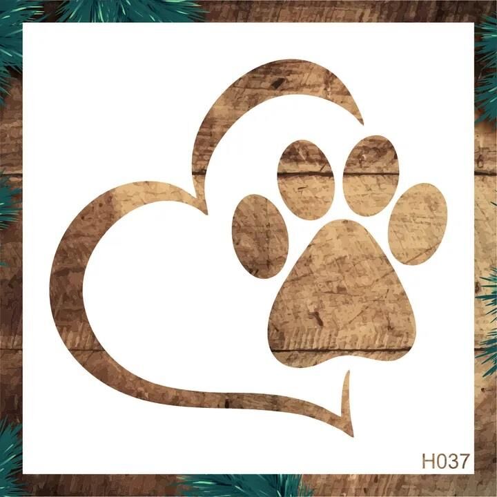 Hayvan Temalı Desenler Stencil Şablon (25x25) H-037