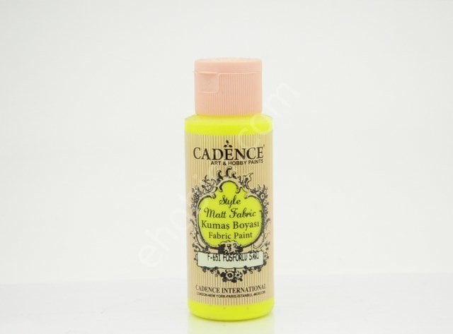 Cadence Style Mat Kumaş Boyası - F-651 Fosforlu Sarı