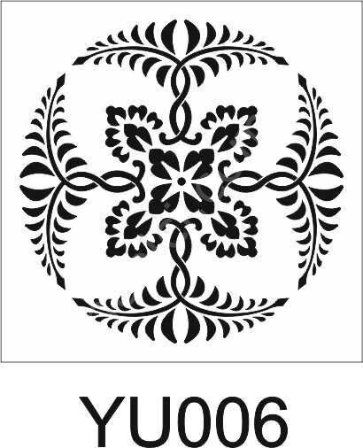 Yuvarlak Desenler Stencil Şablon (25x25) YU-006