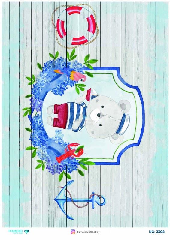 Diamond Pirinç Dekopaj Kağıdı - 3308