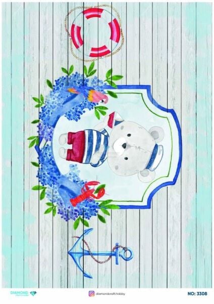 Diamond Pirinç Dekopaj Kağıdı - 3308